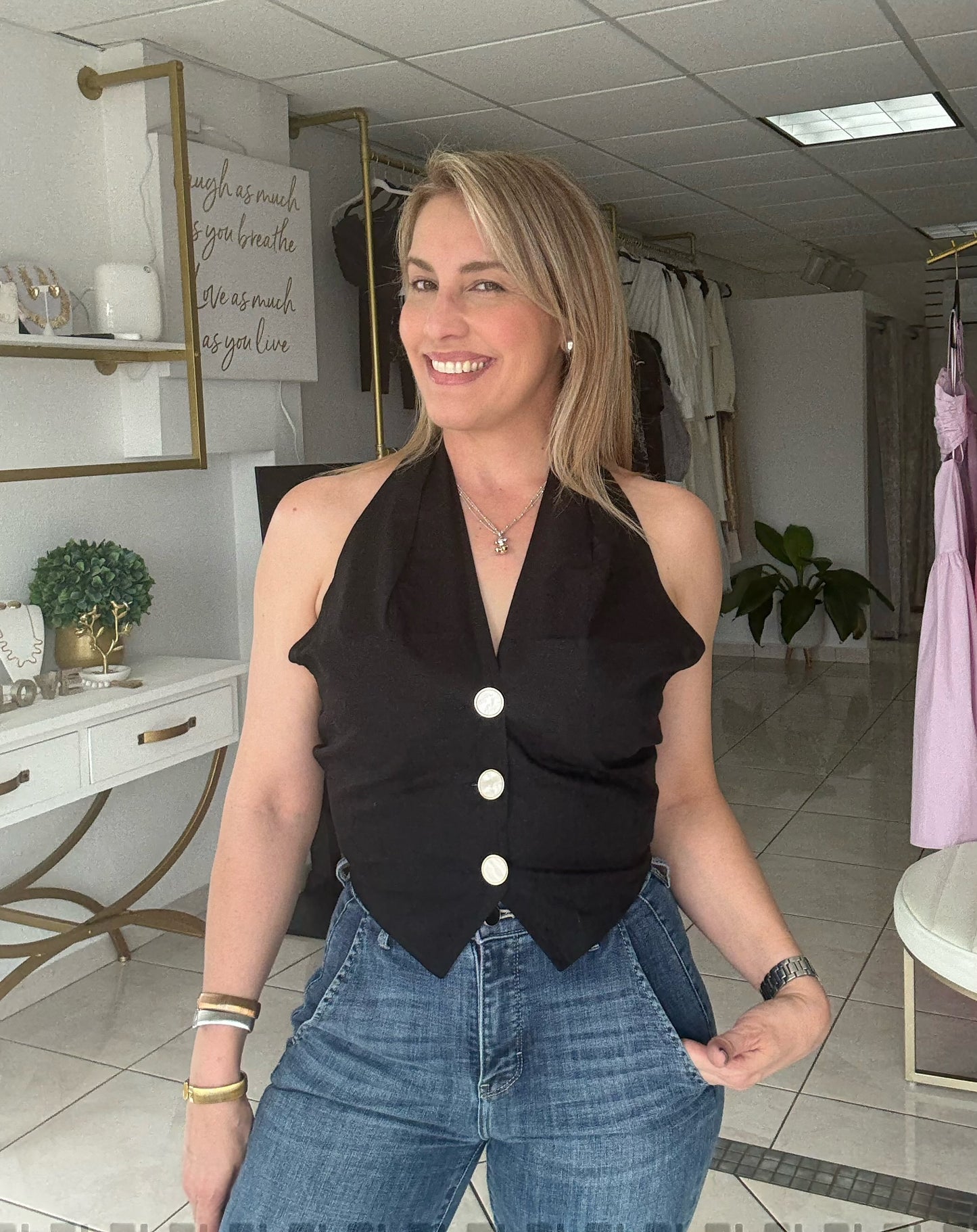 Alanis Halter Neck Vest