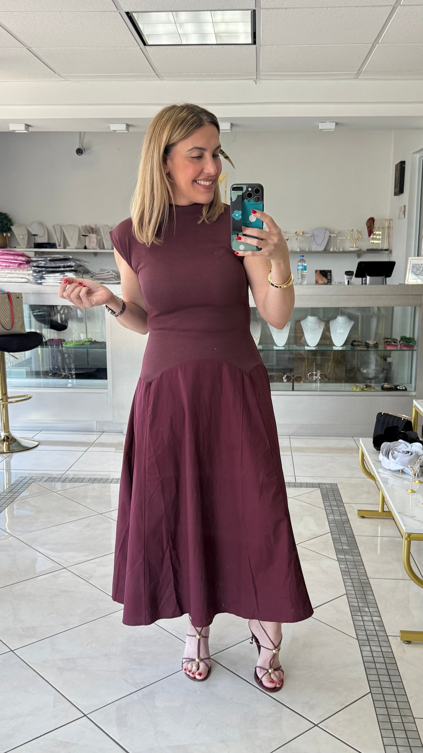 Wine Midi Dress