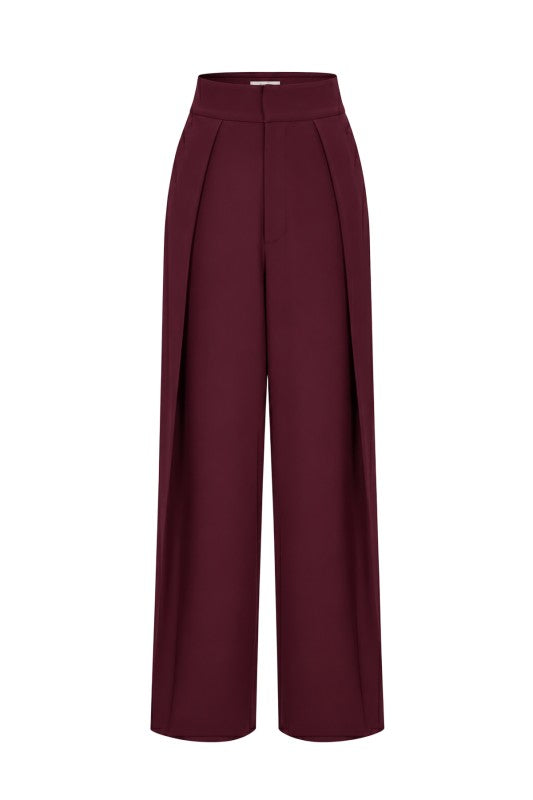 Wine casual pant