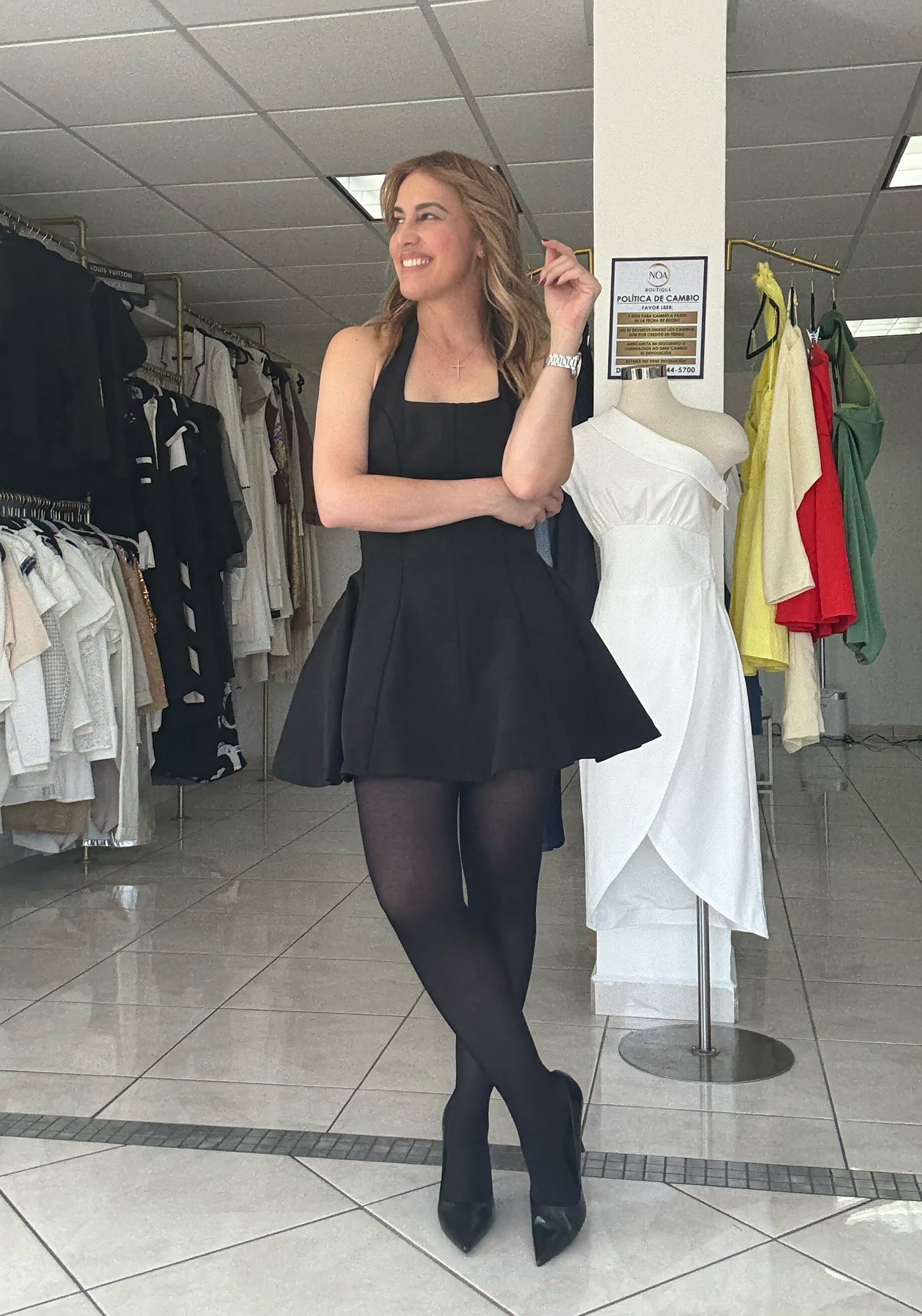 Tracy bow-tie mini dress