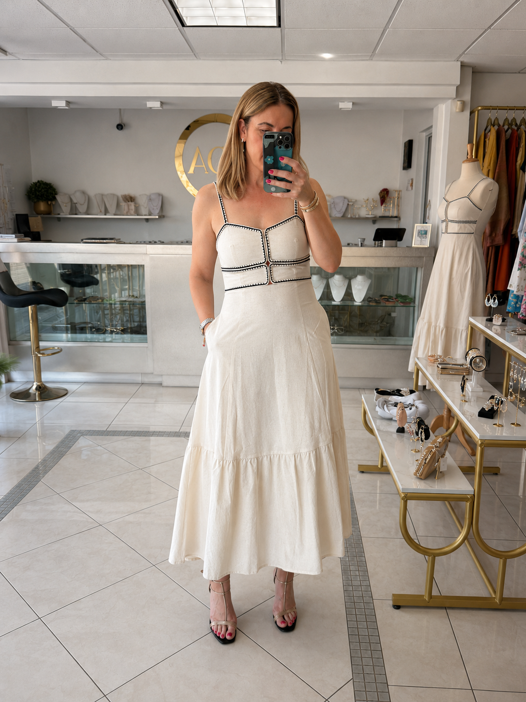 Bellamie trim detail dress