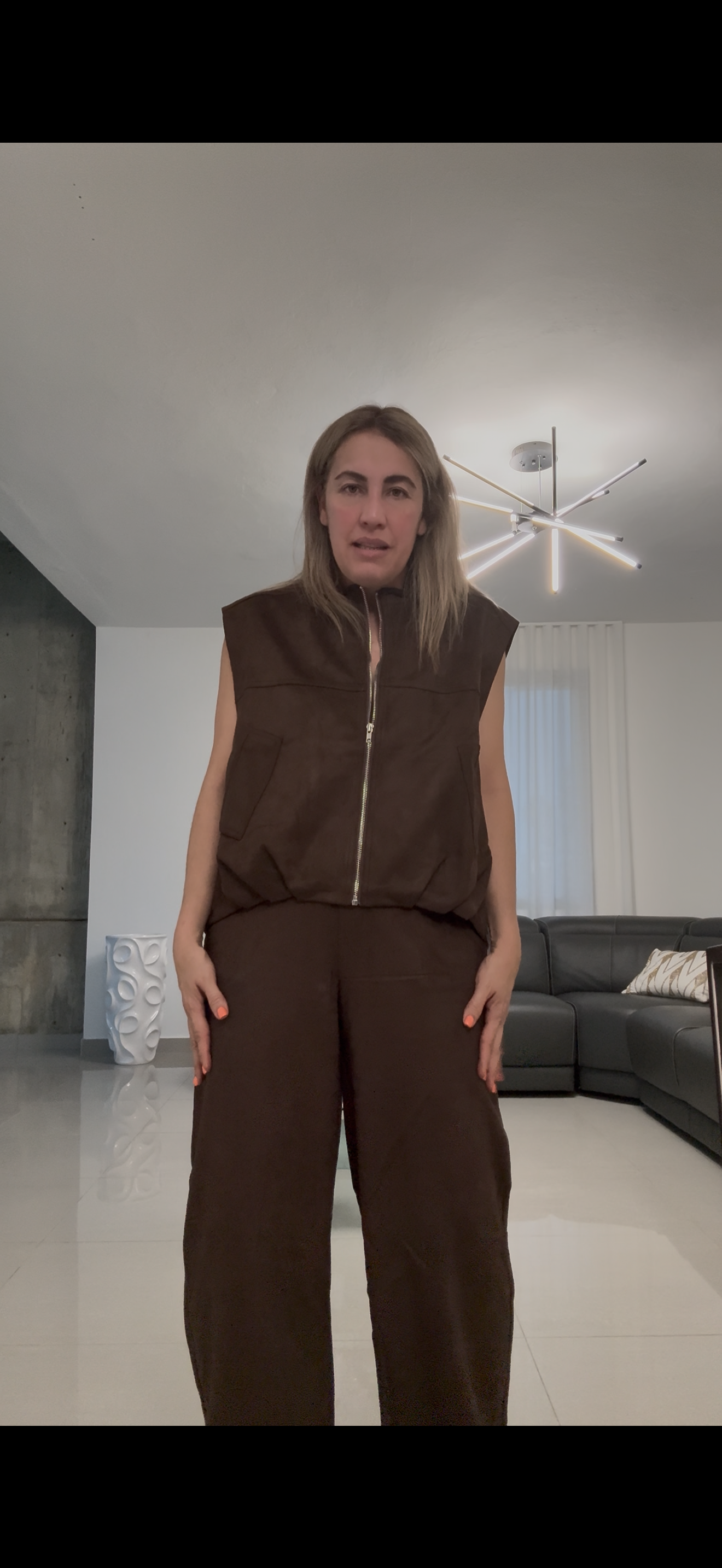 Suede brown set