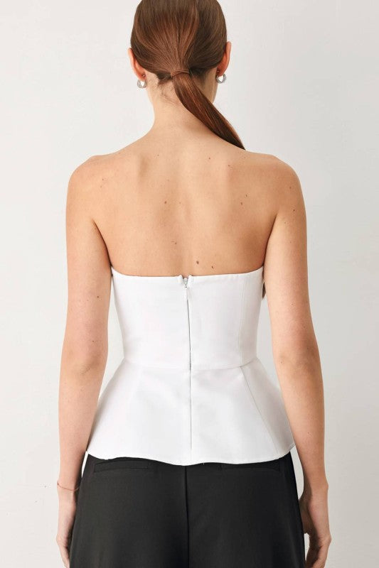 Tuxedo V cut top