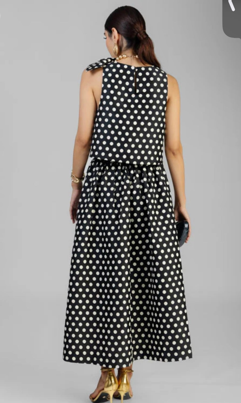 Dots and bow skirt set