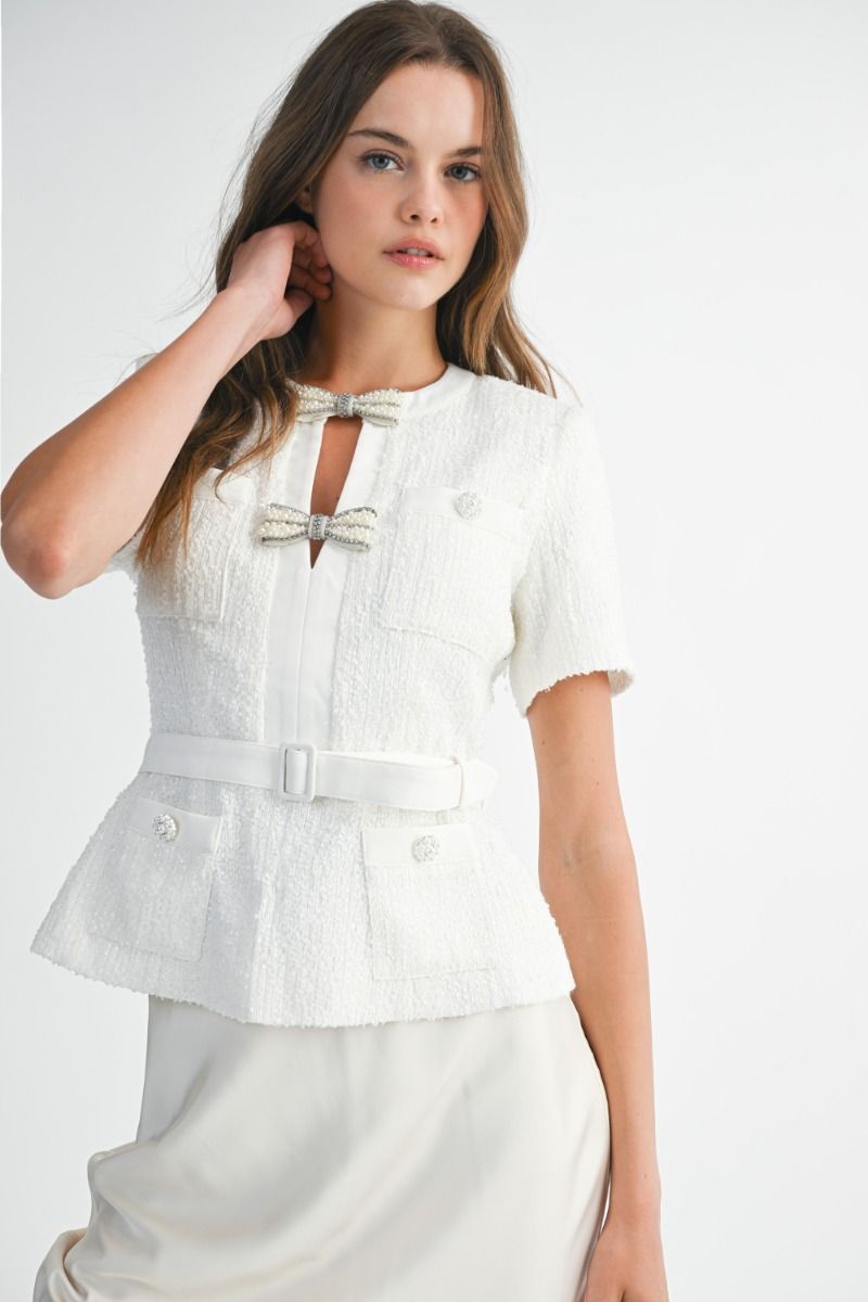 Chanel bouclé blouse
