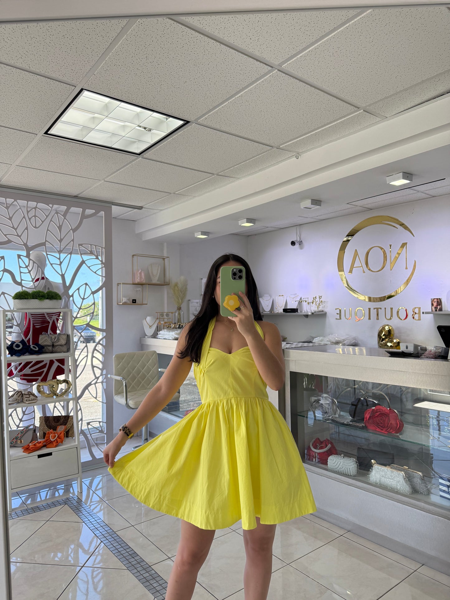 Kimberly halter short dress