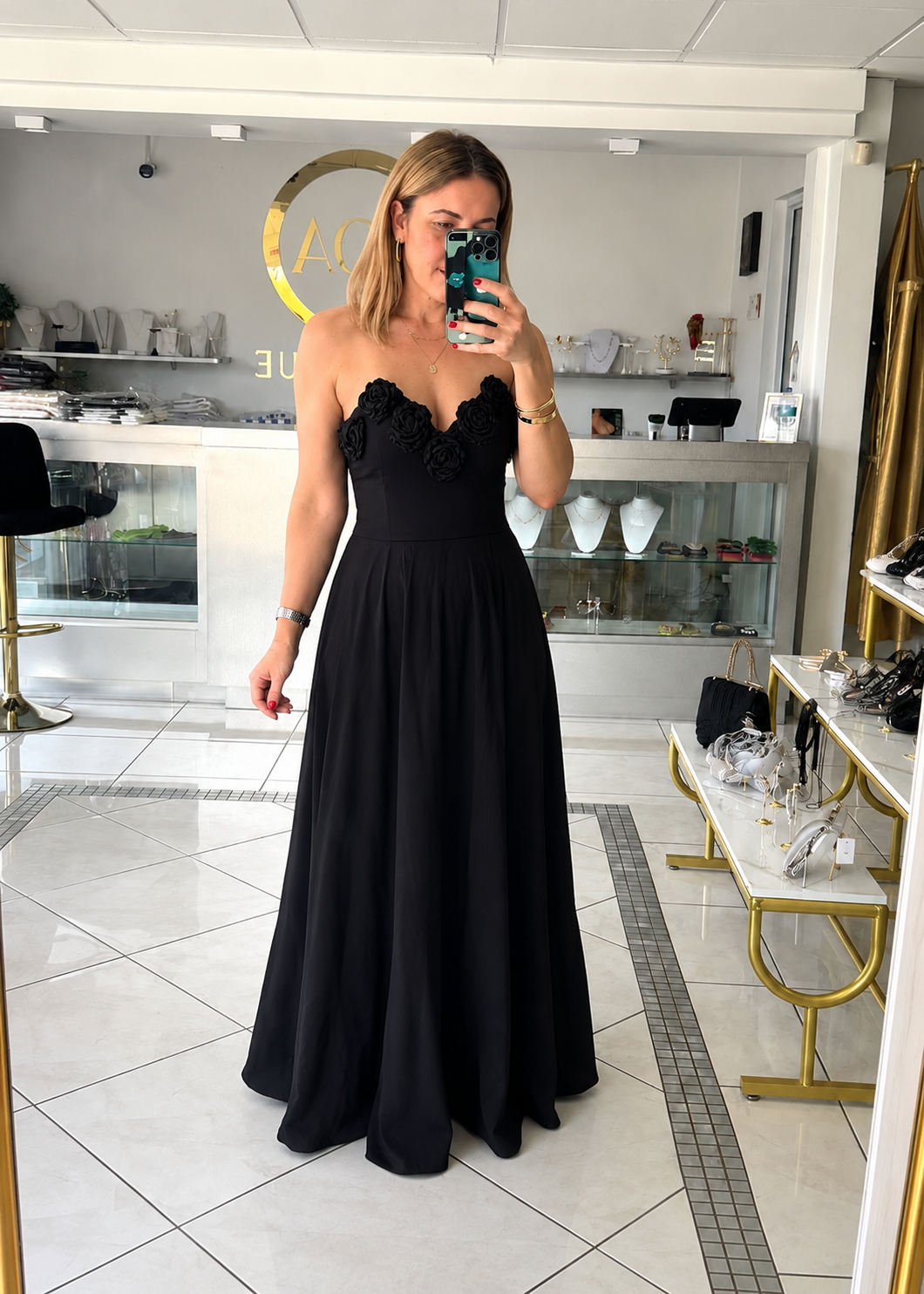 Rosas Noir Dress
