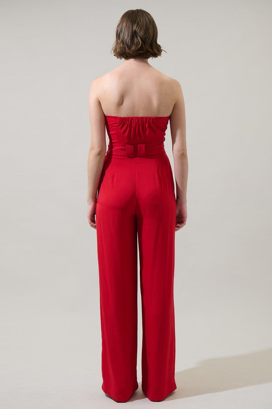 Marcela strapless jumpsuit