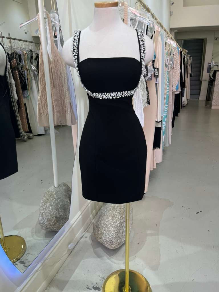 Runway noir short dress