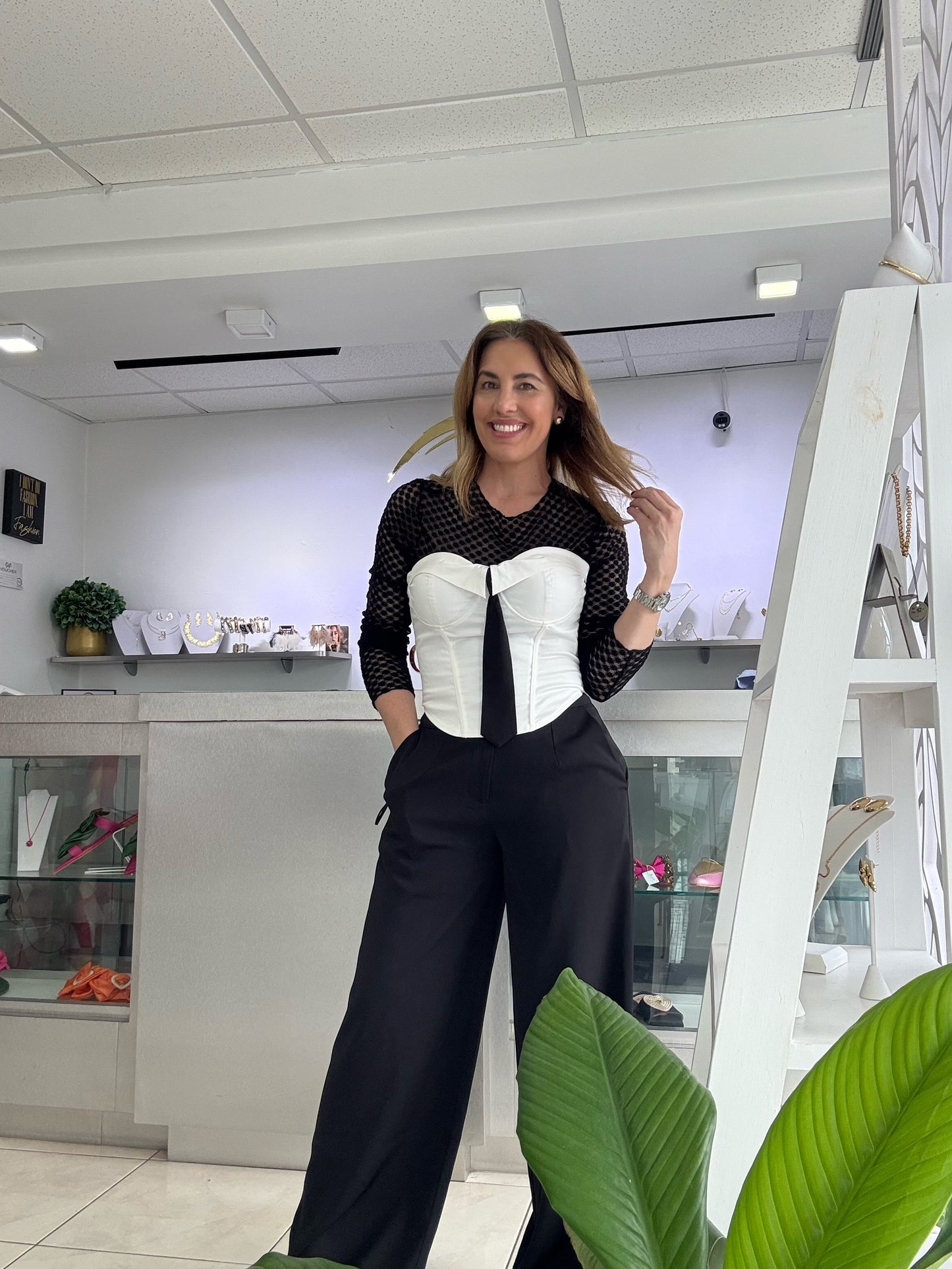 Bustier and pant set