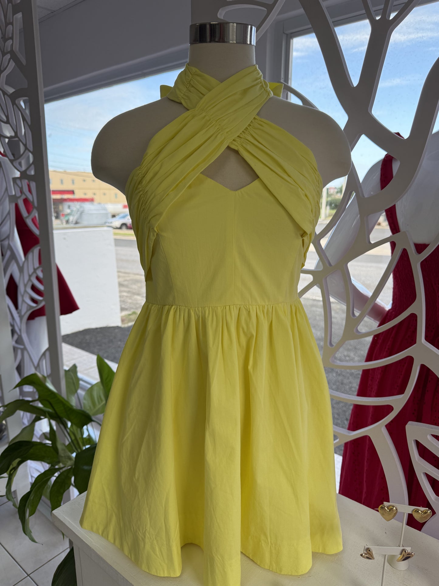 Kimberly halter short dress