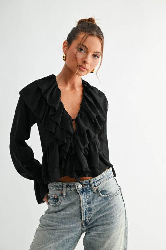 Romantic statement top