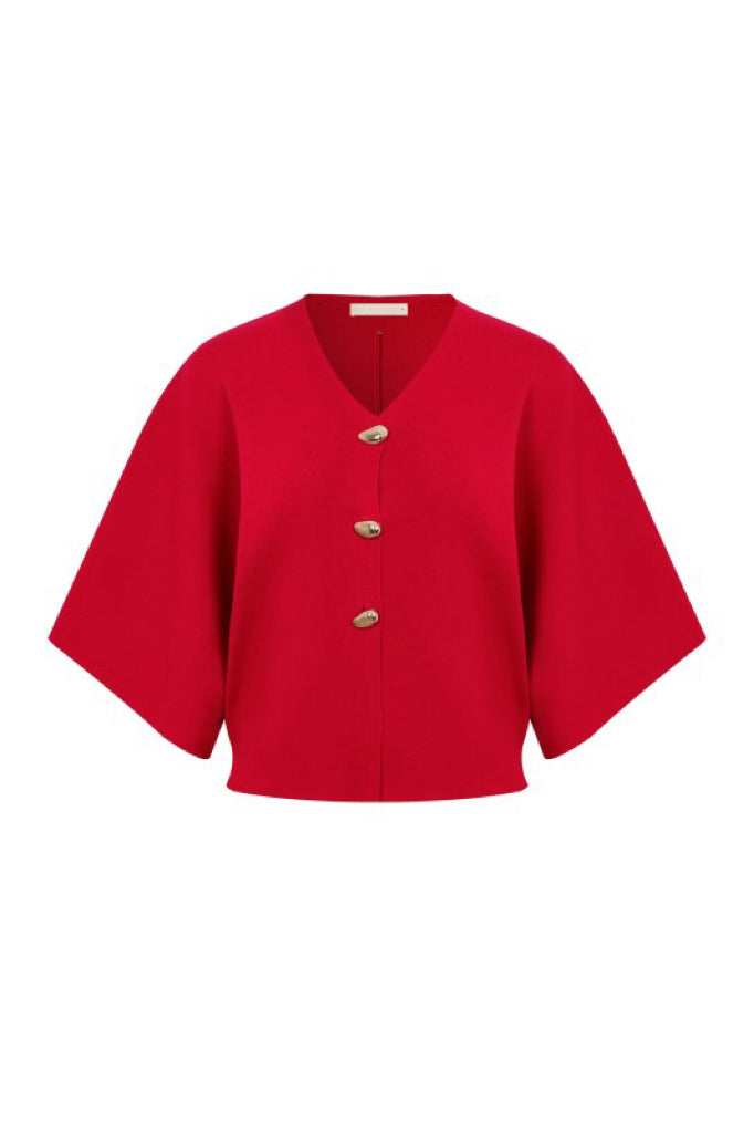 Sculpted dolman knit top