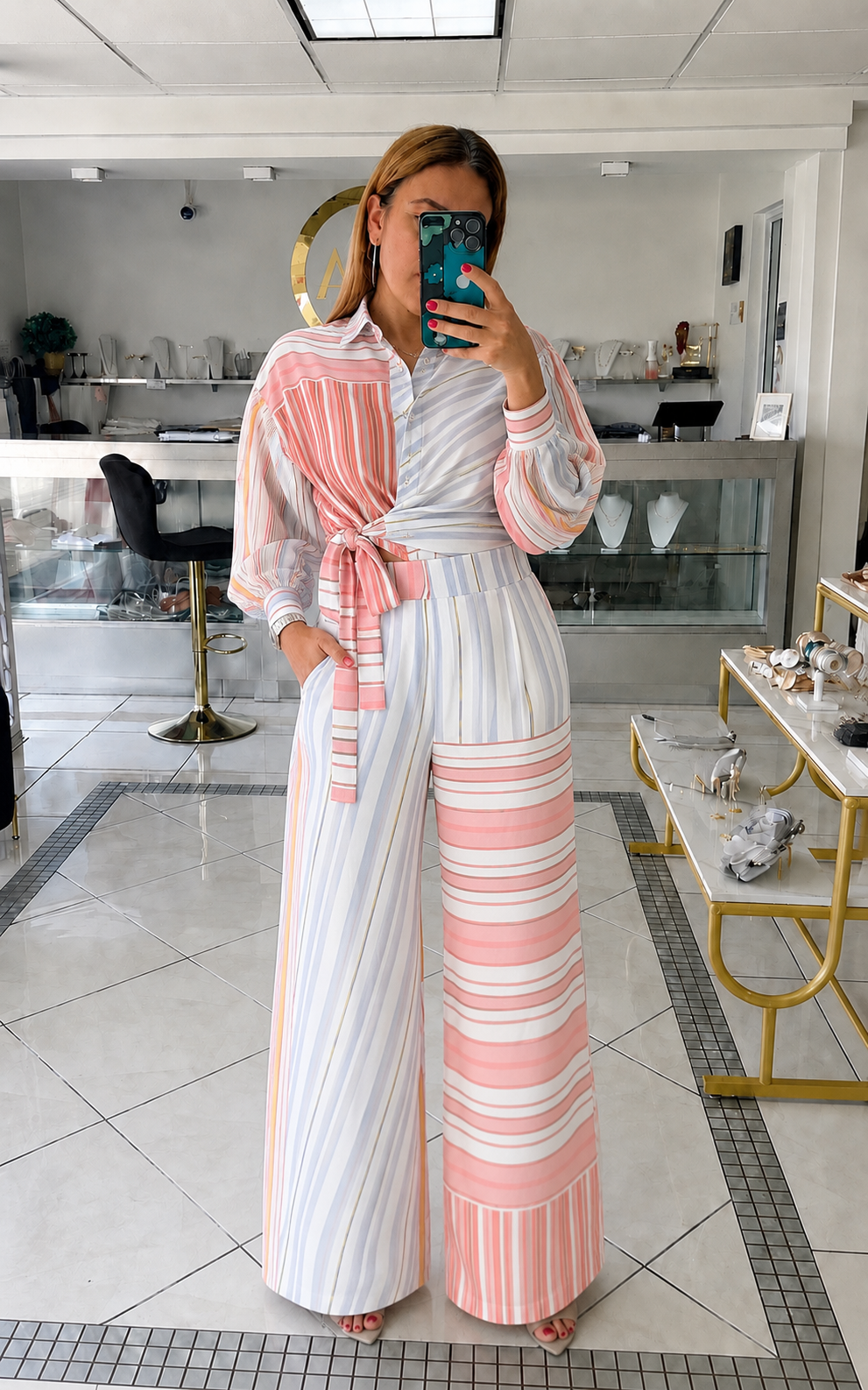 Organza Multi Stripe