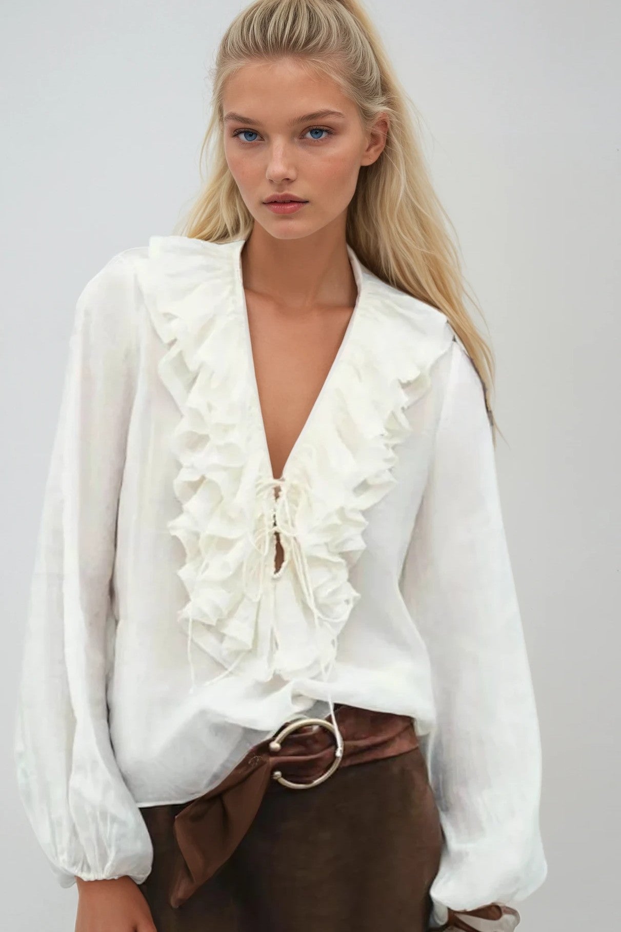 Bohemian ruffle top