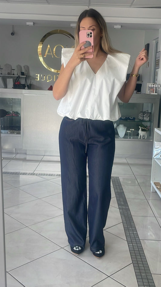 Sleeveless ballon top