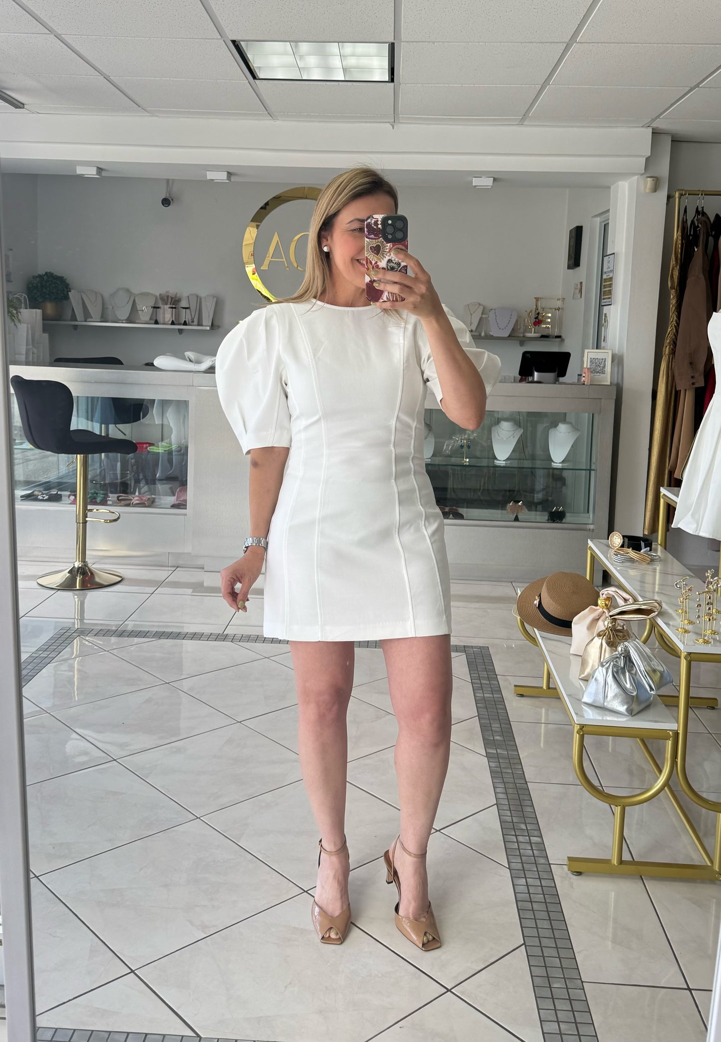 Valeria puff sleeve dress