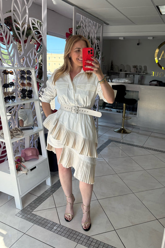 Ivory Pleated Charm Set