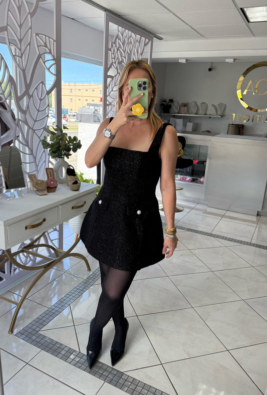 Tweed Noir Elegance dress