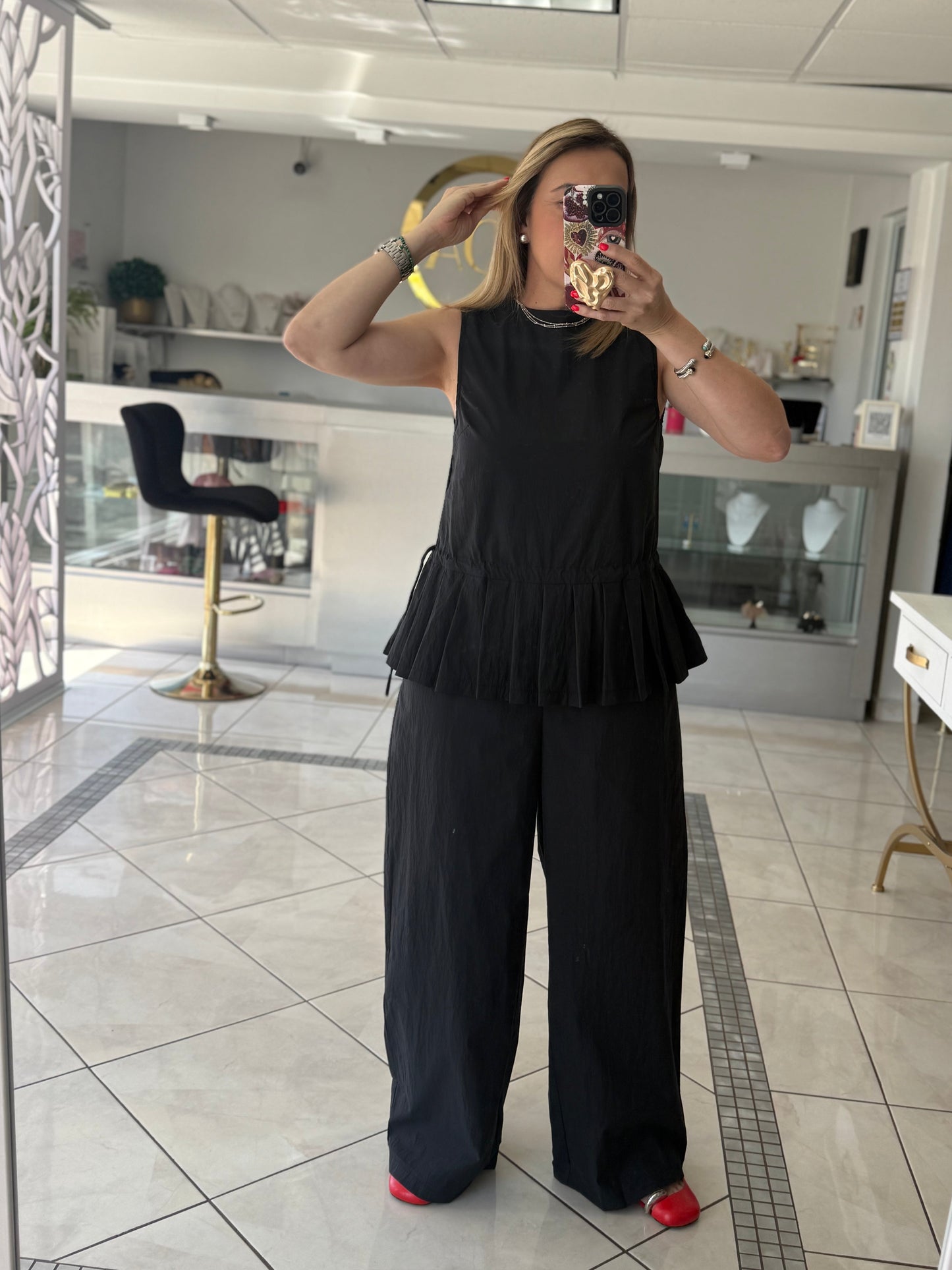 Marcela pleated detail jumpsuit