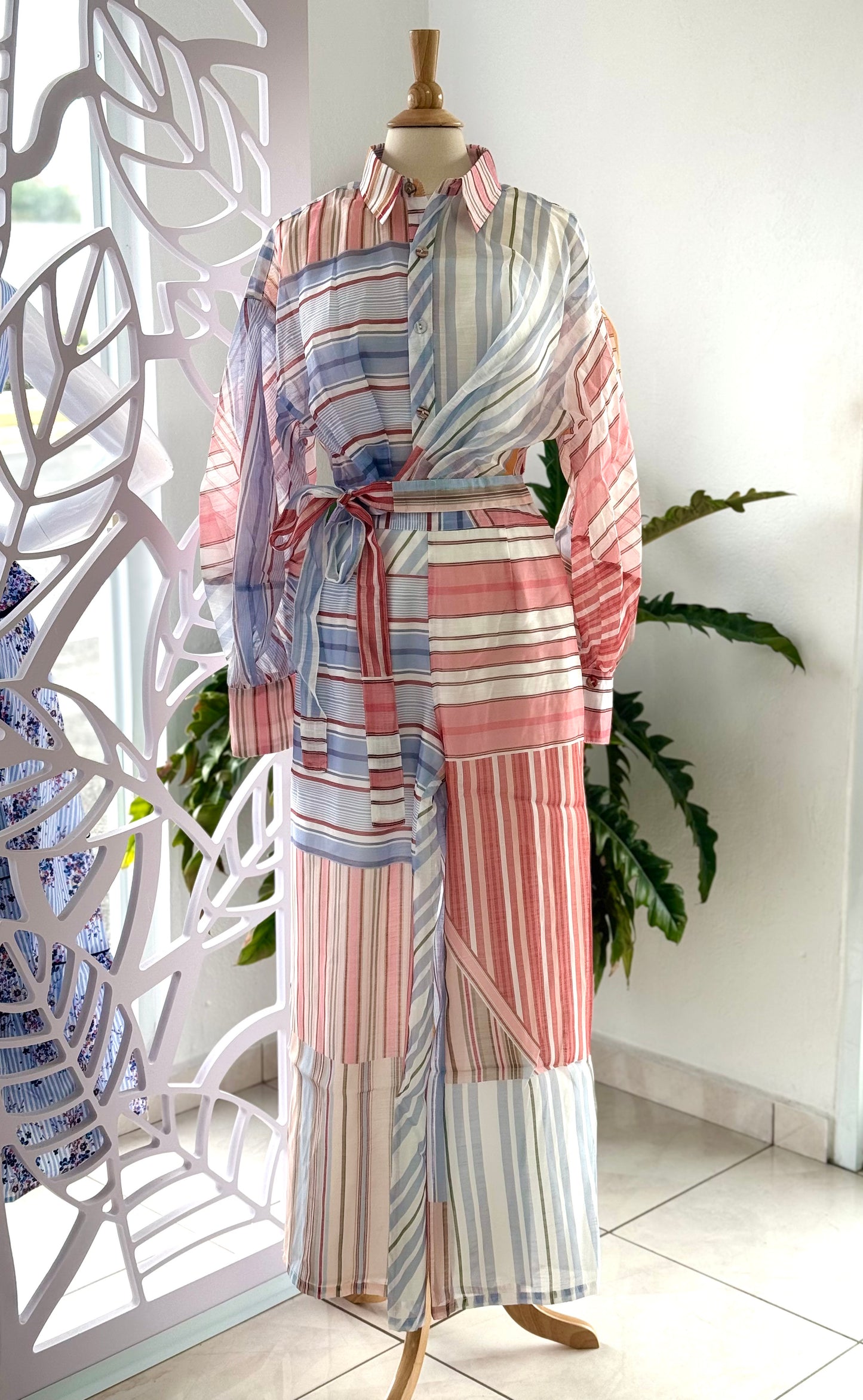 Organza Multi Stripe