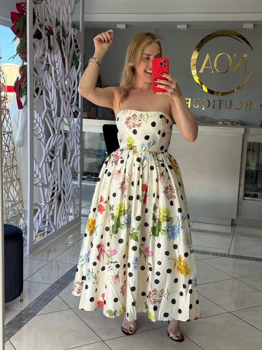 Polka & Flower dress