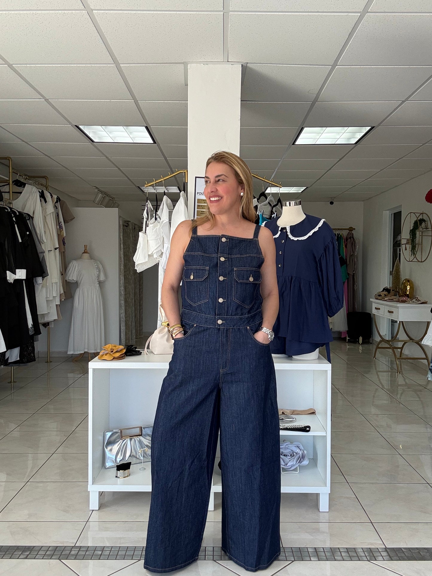 Athina denim overall
