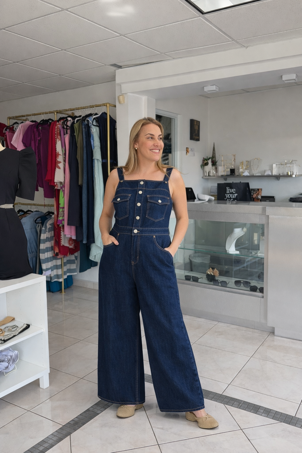 Athina denim overall