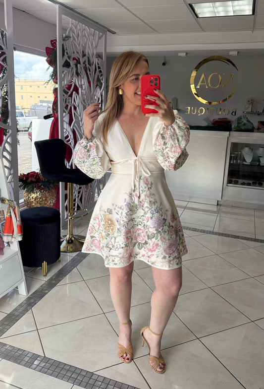 Romantic floral Midi Dress