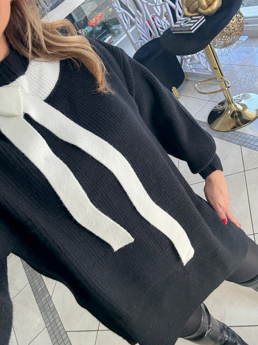 Pointed Knit midi dress