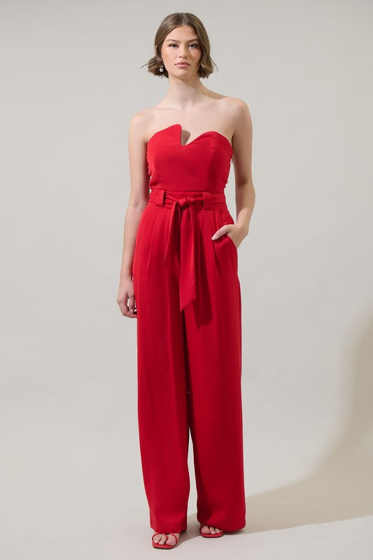 Marcela strapless jumpsuit