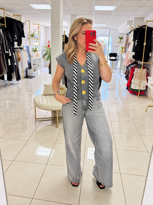 Gray vintage denim