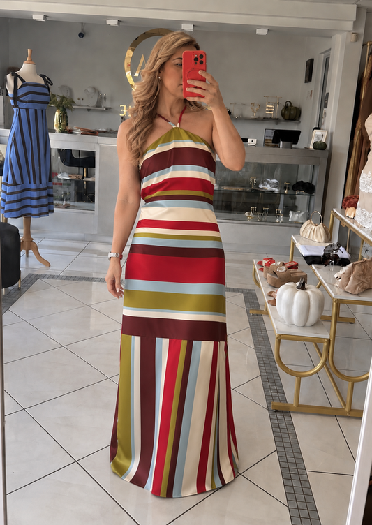 Stripe in motion dress