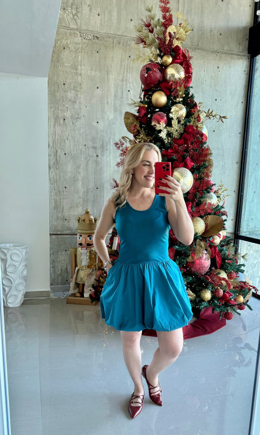 Bubble skirt mini dress