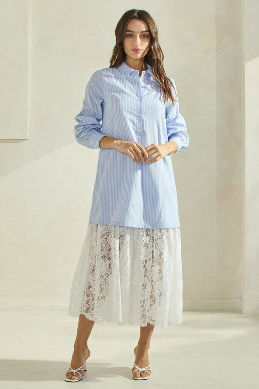 Lace detail dress
