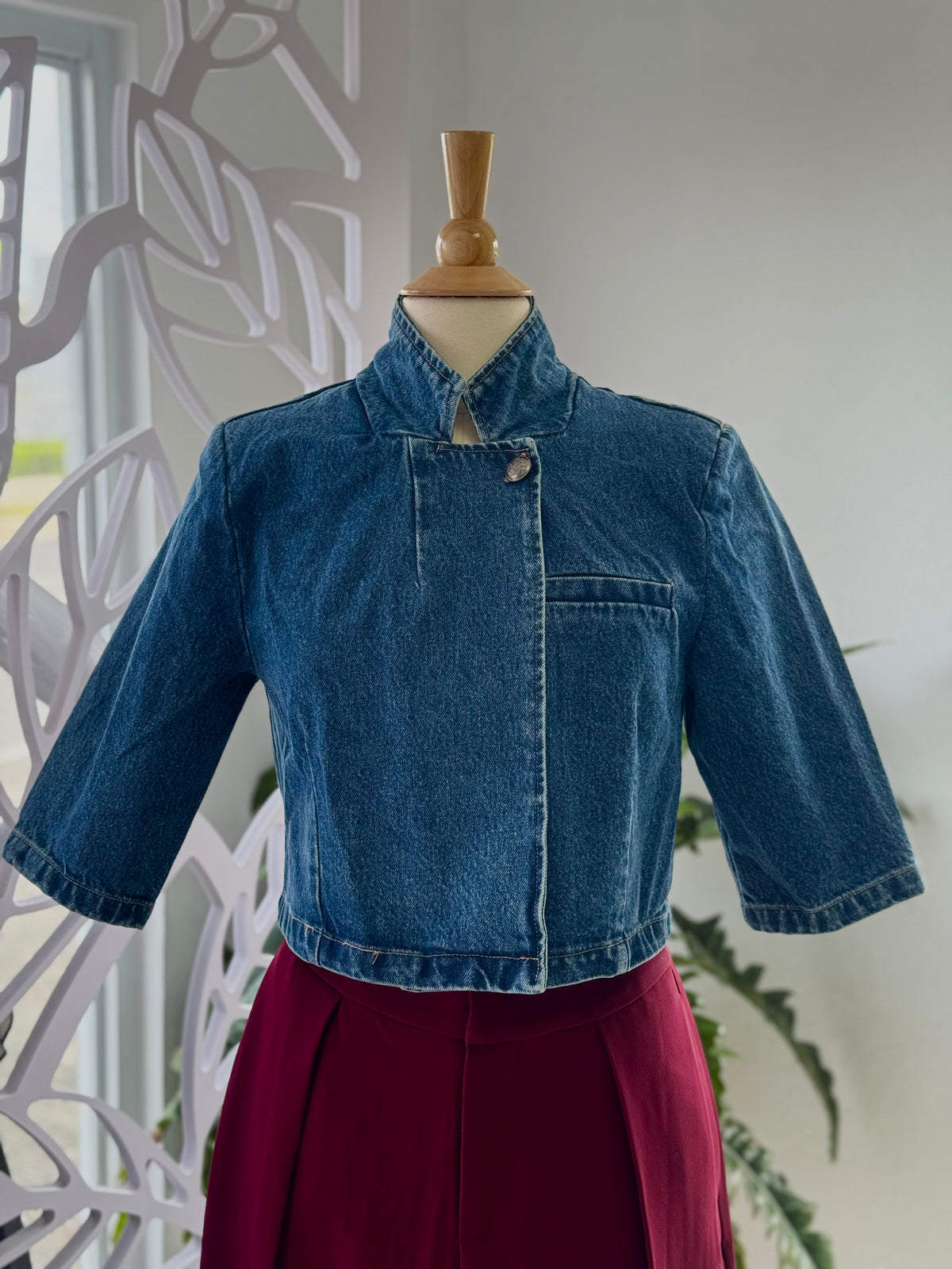 Denim Asymmetric Top