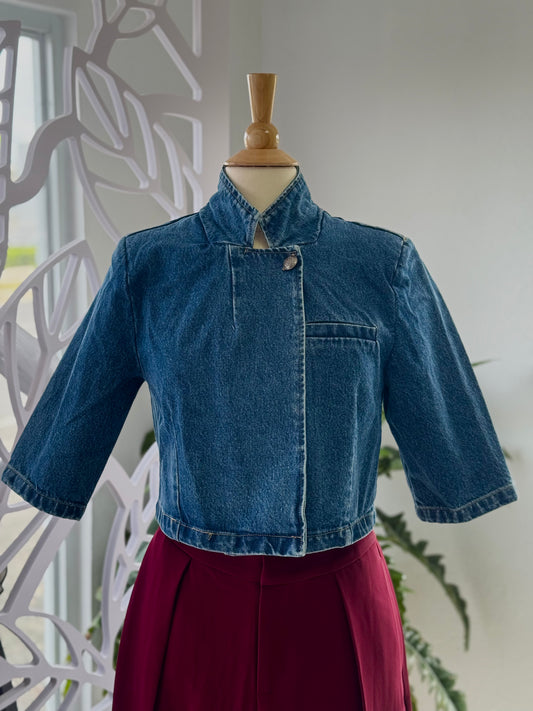 Denim Asymmetric Top