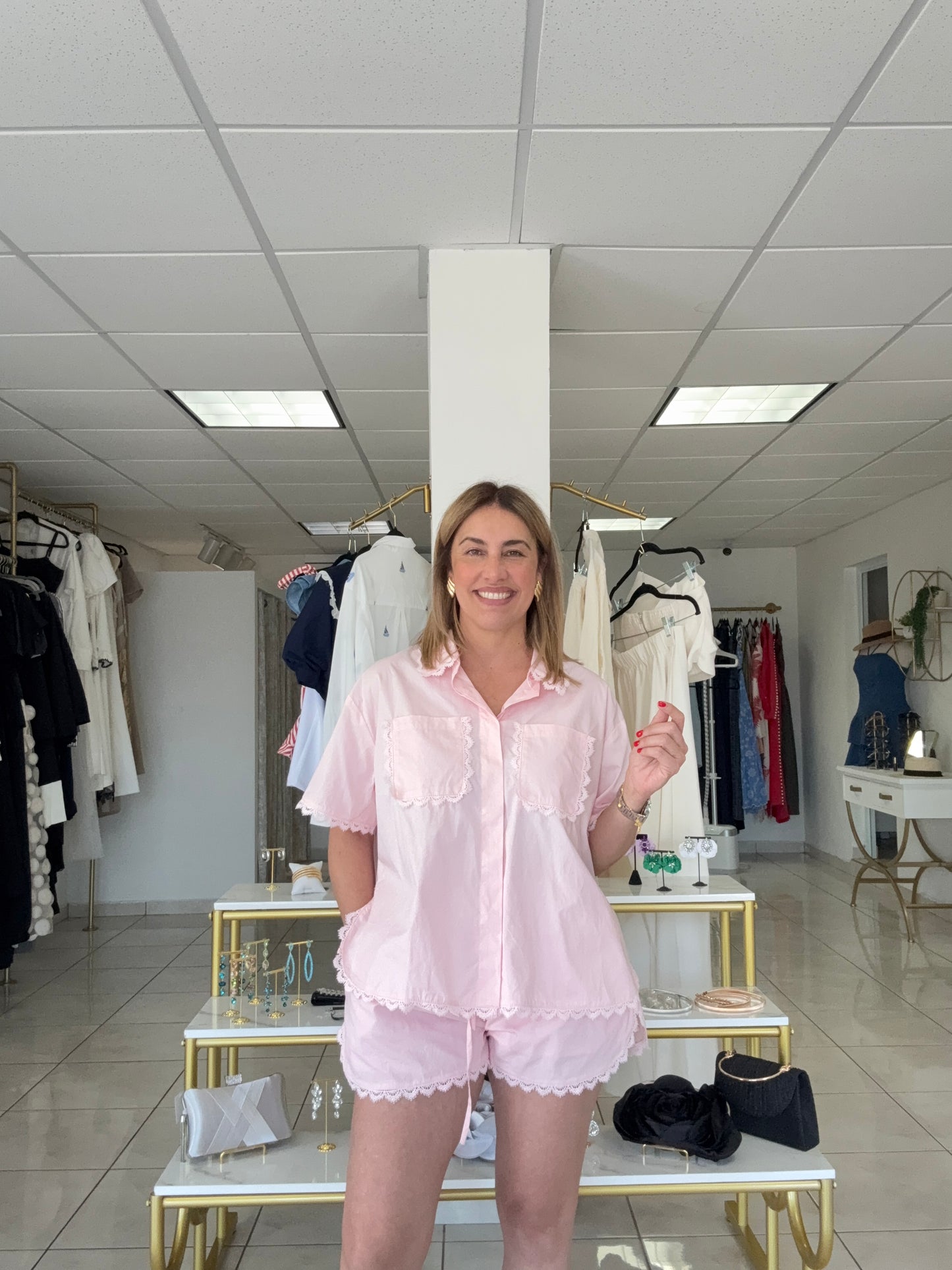 Baby pink short set