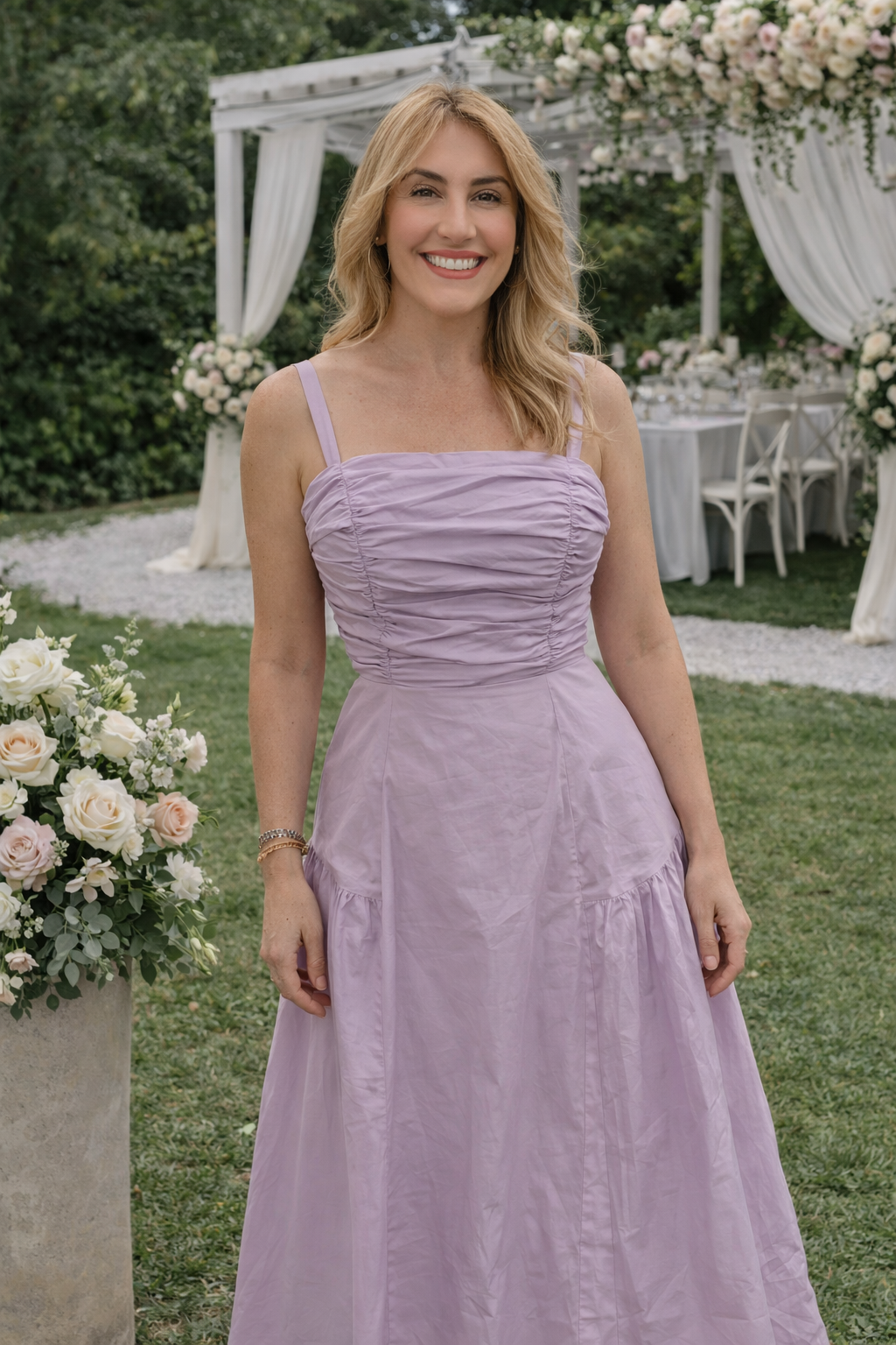 Lavender Grace midi dress