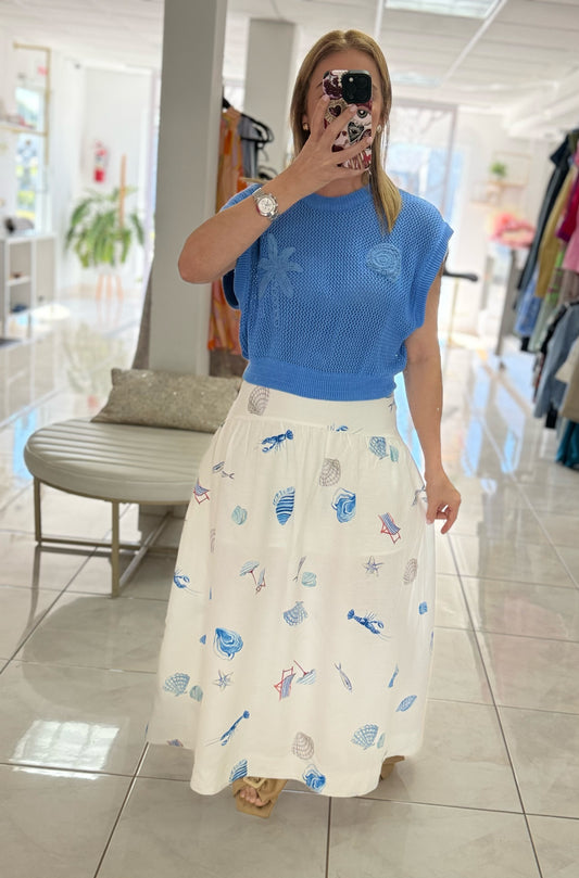 Marine Vibes maxi skirt (PRE ORDEN)