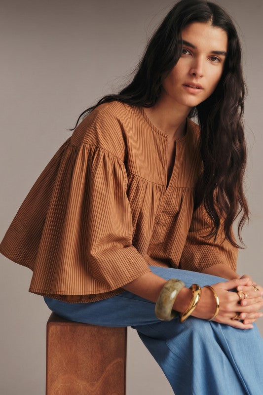 Swing cape stripe top