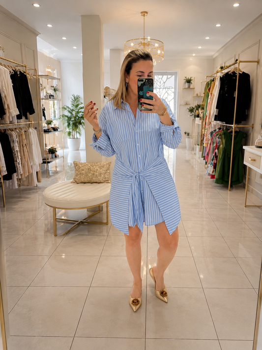 Wrap shirt dress