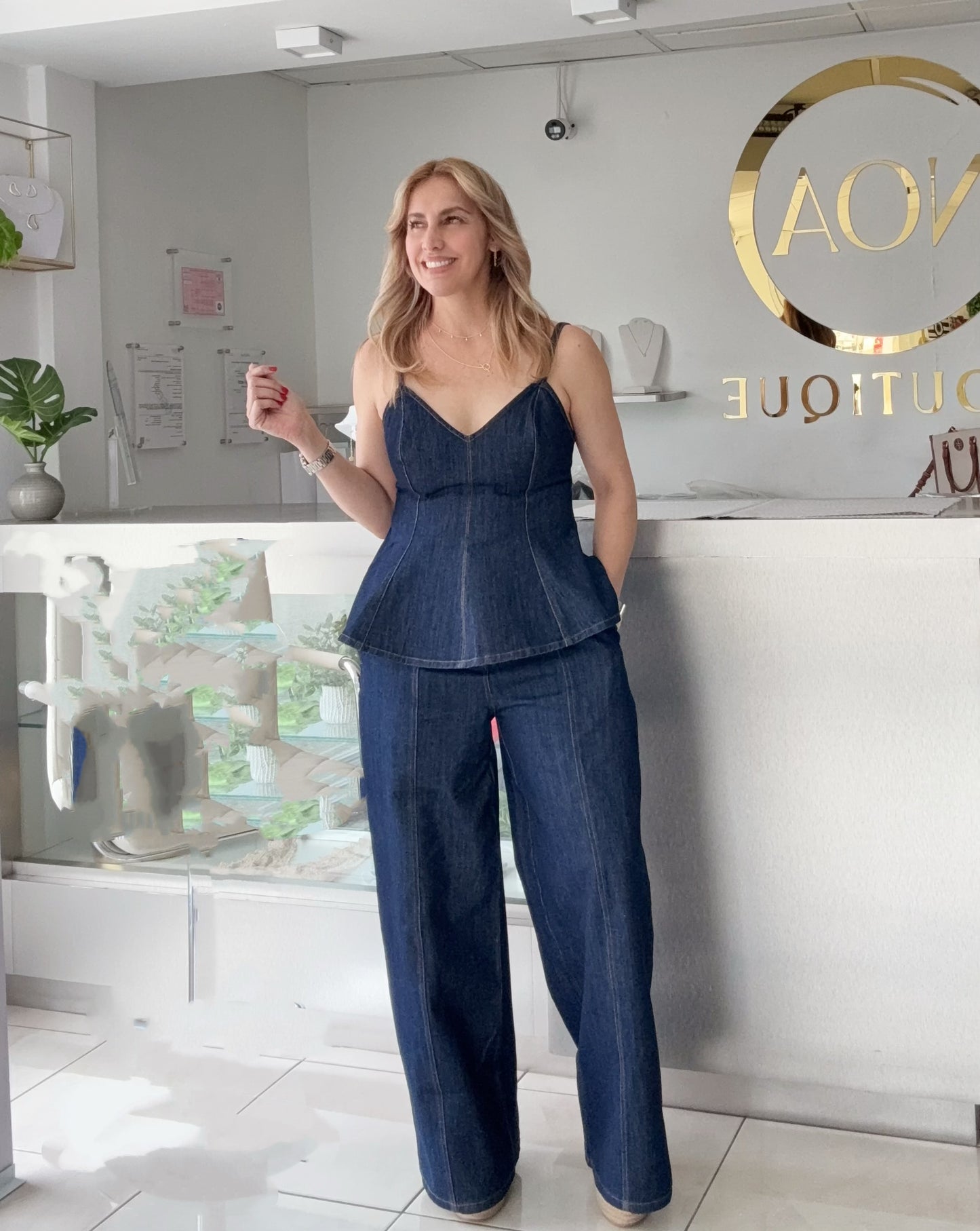I love denim pant set