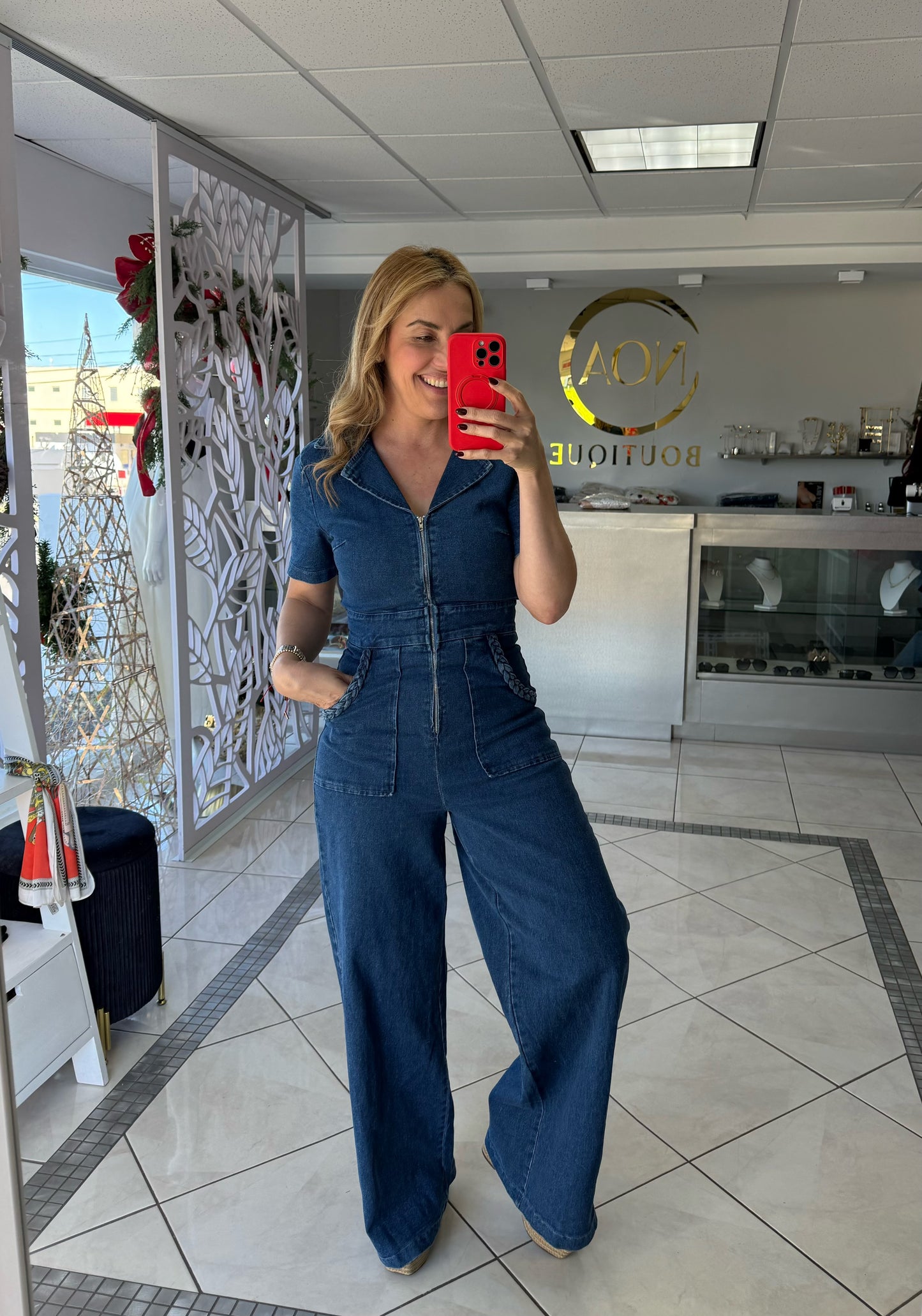 Denim jumpsuit