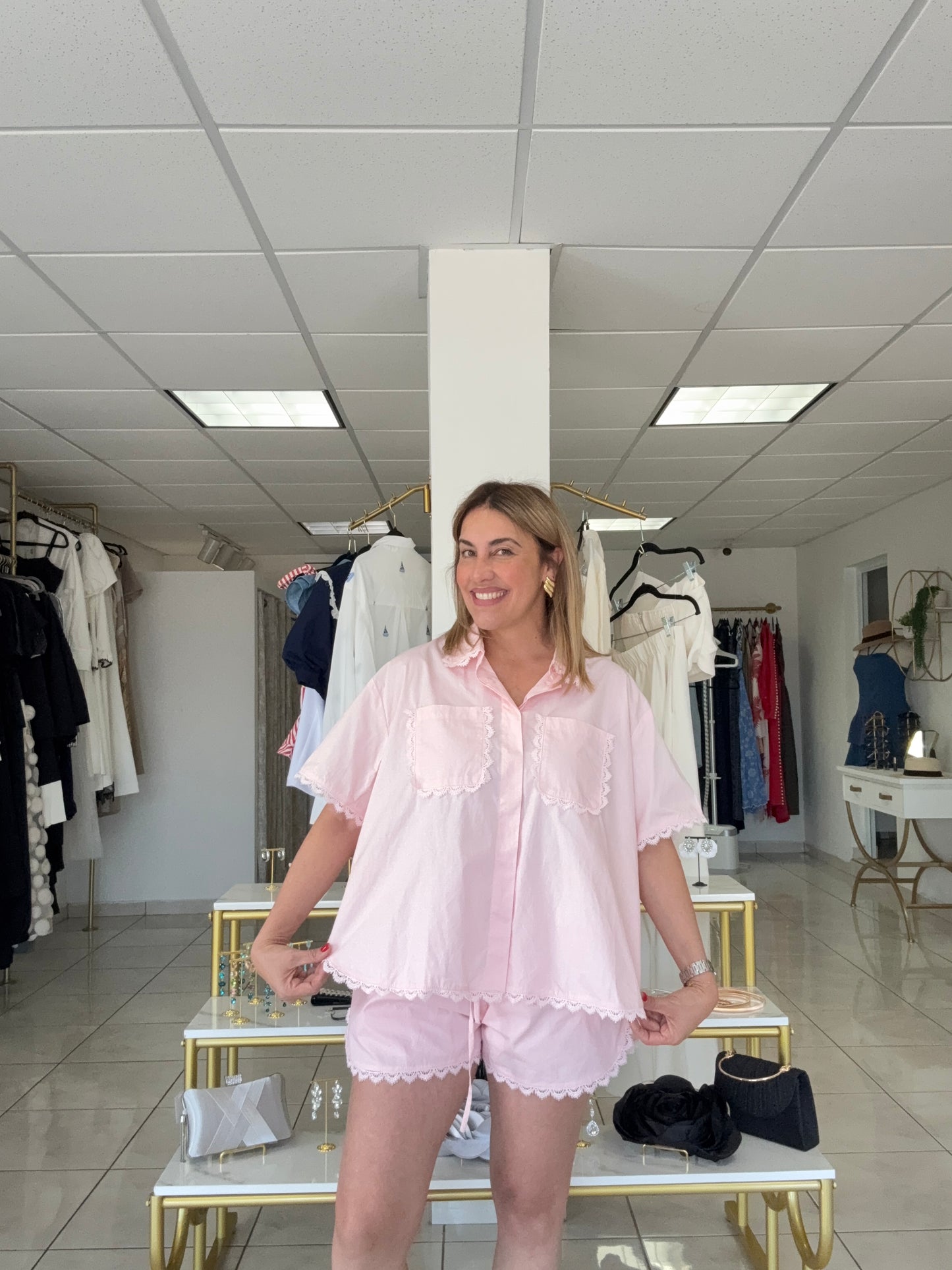 Baby pink short set