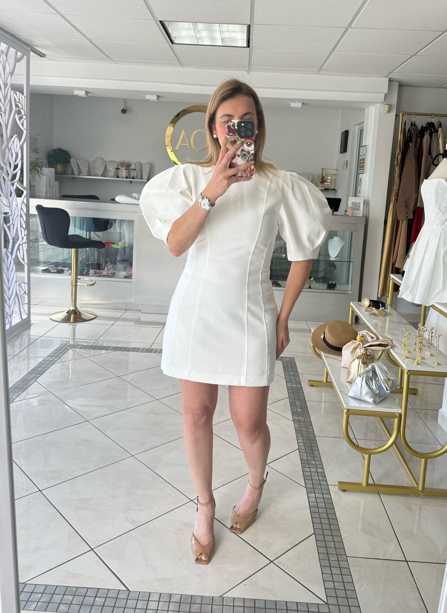 Valeria puff sleeve dress