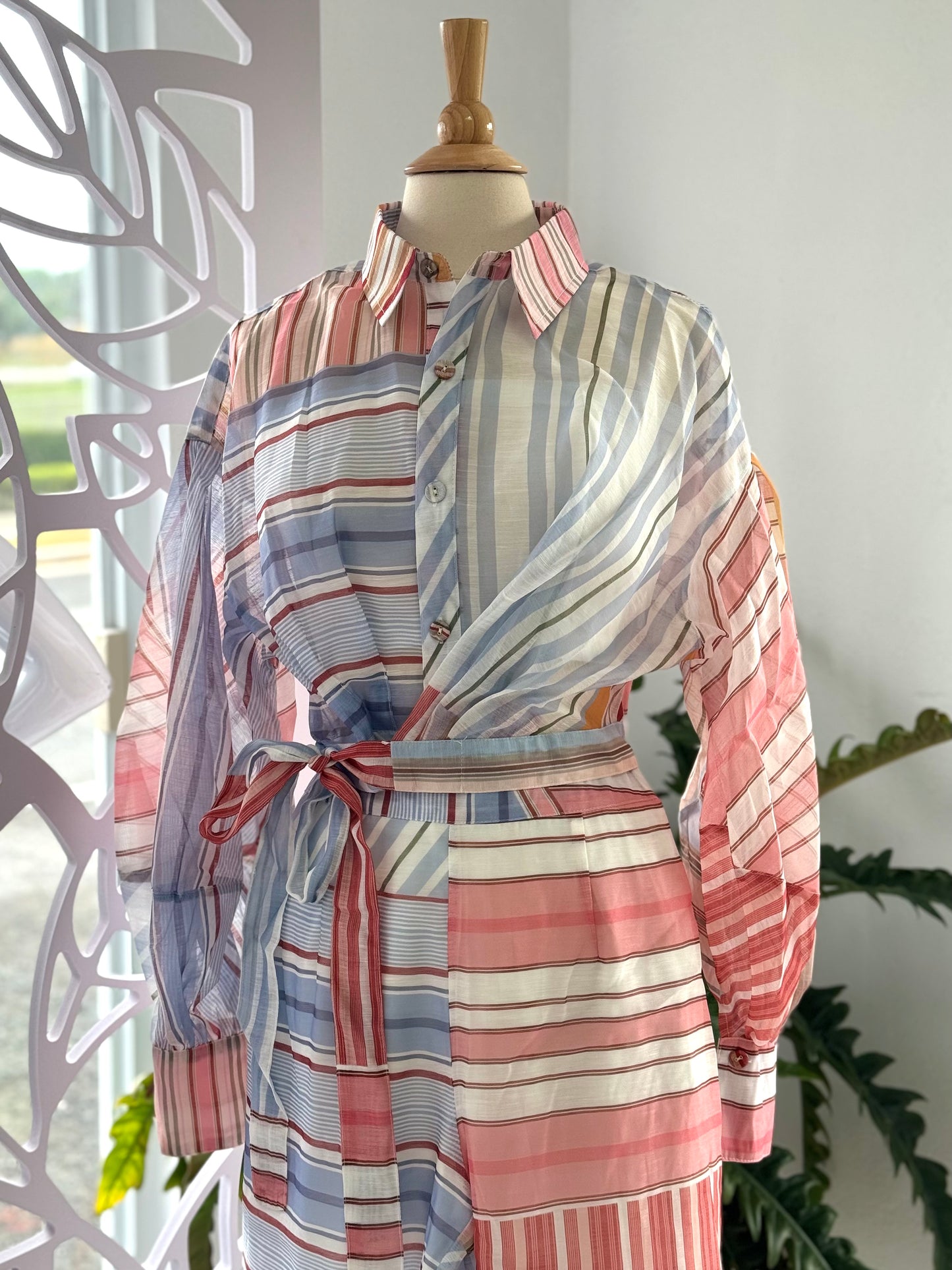 Organza Multi Stripe
