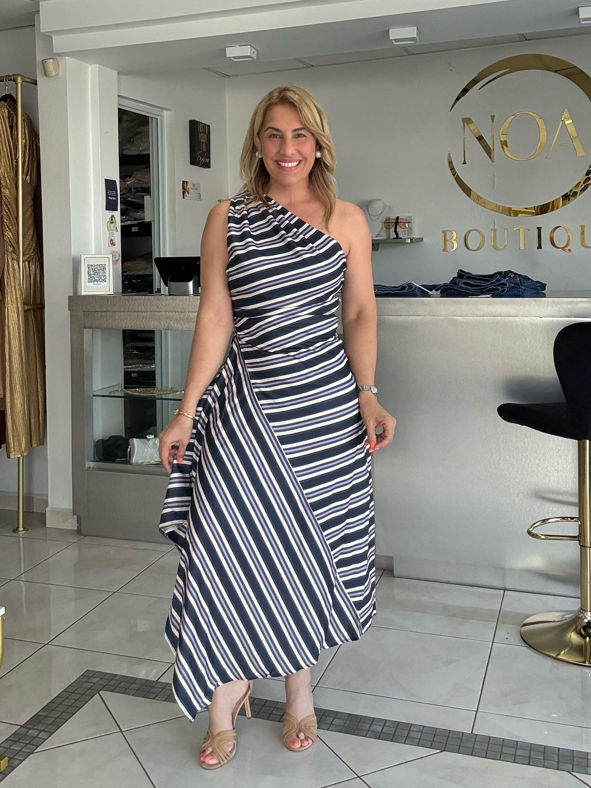Midnight Stripes Dress