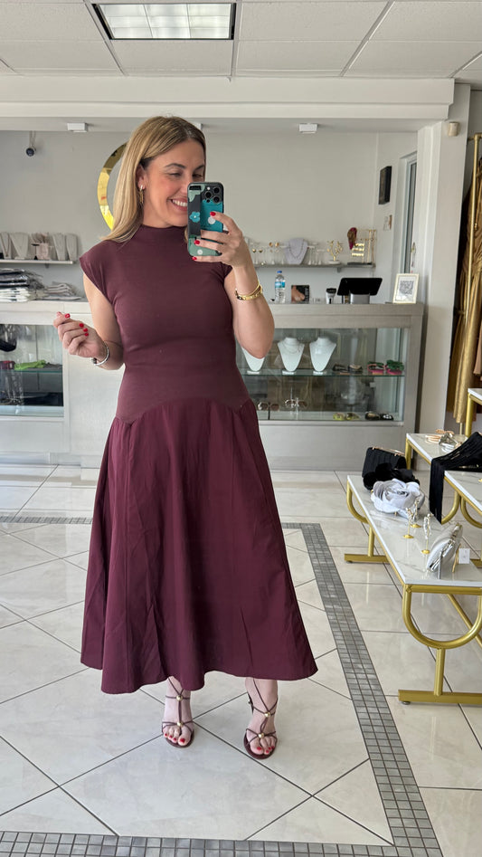 Wine Midi Dress