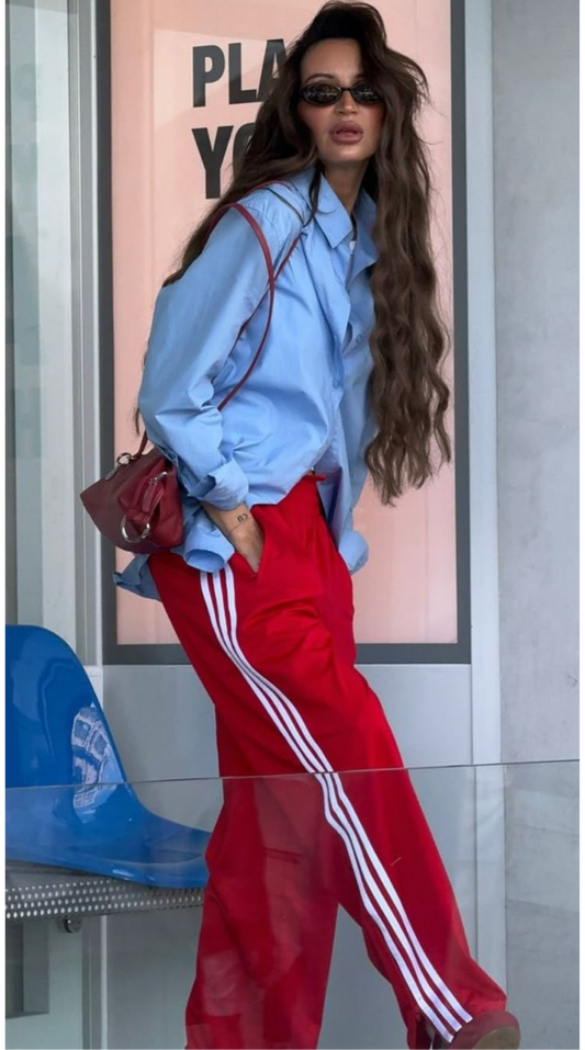 Red track pant